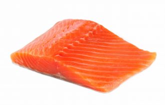 Salmon on white background Salmon on white background